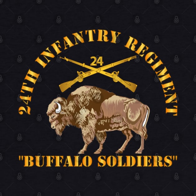 24th Infantry Regiment - Buffalo Soldiers w 24th Inf Branch Insignia by twix123844